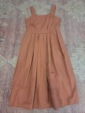 Universal thread cotton empire waist sleeveless midi dress zipper closure sz 10